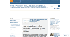 Desktop Screenshot of antropologiadelarealidadvirtual.com